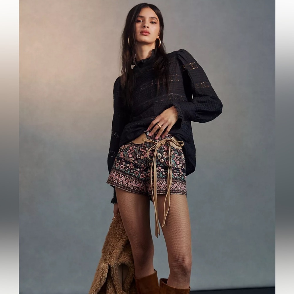 S/38 Antik Batik Helena Tailored Shorts by Anthropologie